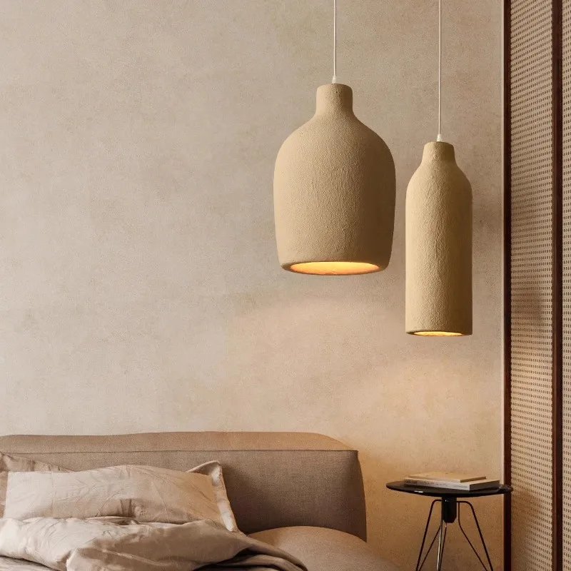 Wabi Sabi Pendel leuchte Restaurant japanischen Stil Harz hängen Licht Designer Schlafzimmer Nachttisch lampe Wohnzimmer Bauernhaus Licht