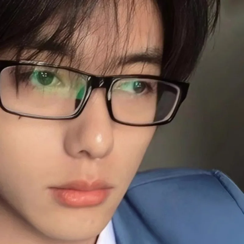 Y2K Fashion Retro Anti Blue Light Glasses Men Women Computer Eyeglass Rectangular Frame Spectacles Black Red Blocking Glasses