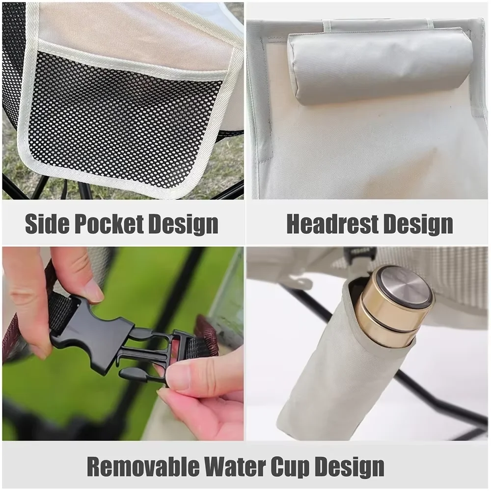 Detachable Headrest High Back  - Outdoor Camping High Chair recension och pris