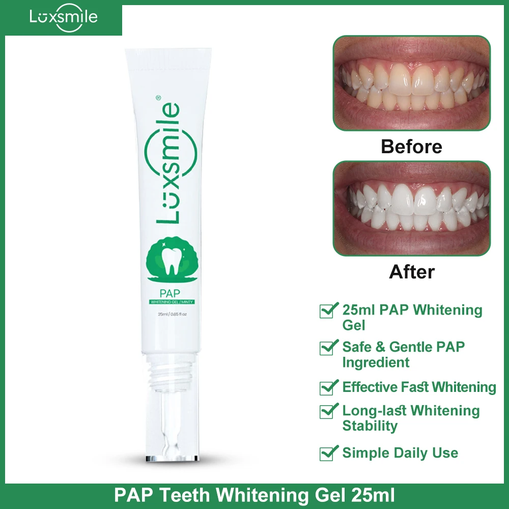 Teeth Whitening Gel PAP Teeth whitener Remove Plaque Stains Bleaching Teeth Treat Oral Hygiene Cleaning Gel Fresh Breath 25ml