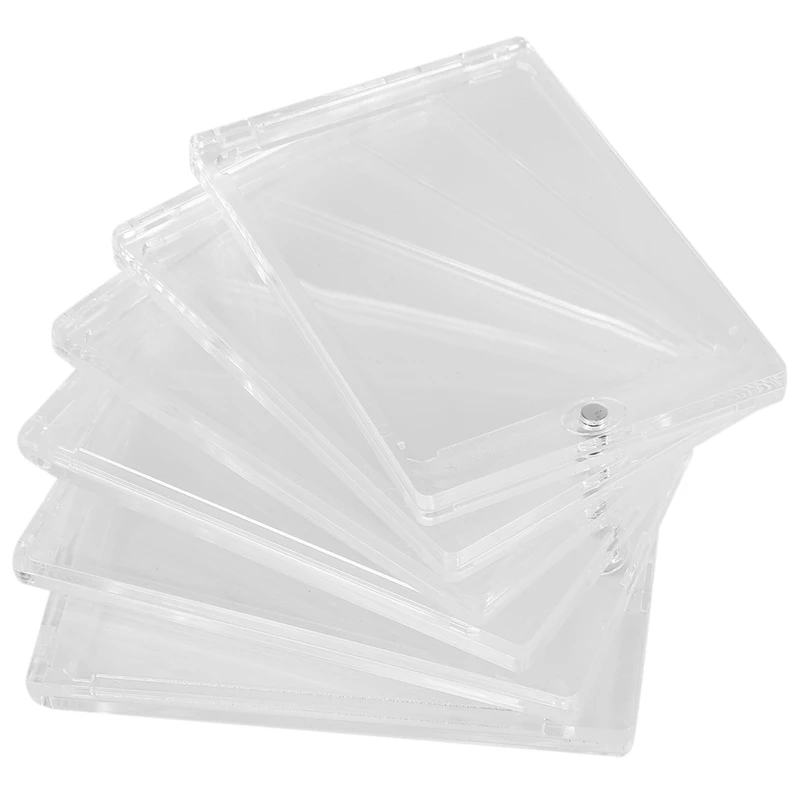 Ticaret Kartı için 6 Adet Manyetik Kart Tutucu Kılıf - 35Pt Mıknatıslı Üst Yükleyiciler Kart Koruyuculu Beyzbol Kartı Tutucu