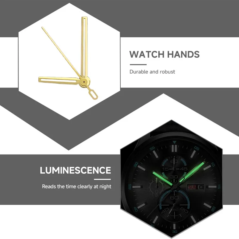 New Watch Hands Fit 8215/8285/2813 Movement Date Watch Accessories Green Luminous Rose Silver and Gold Watch Hands