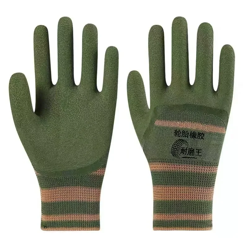

12PCS tire rubber wear-resistant labor protection gloves durable anti slip protection, blue general rubber gloves for work sites