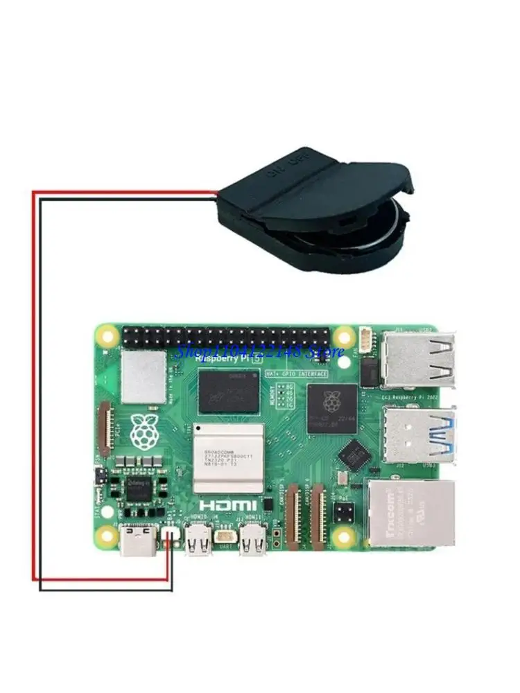 

P9FA RTCBattery Box Real Time Clock Holder for RPI 5 Pi5 (Not include CR2032 Battery