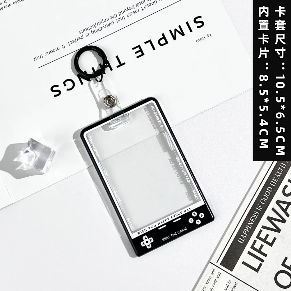 1Pcs Creative Kpop Card Holder Korean Fashion Display Student Card Protector Transparent with String Photocard Holder for Idol