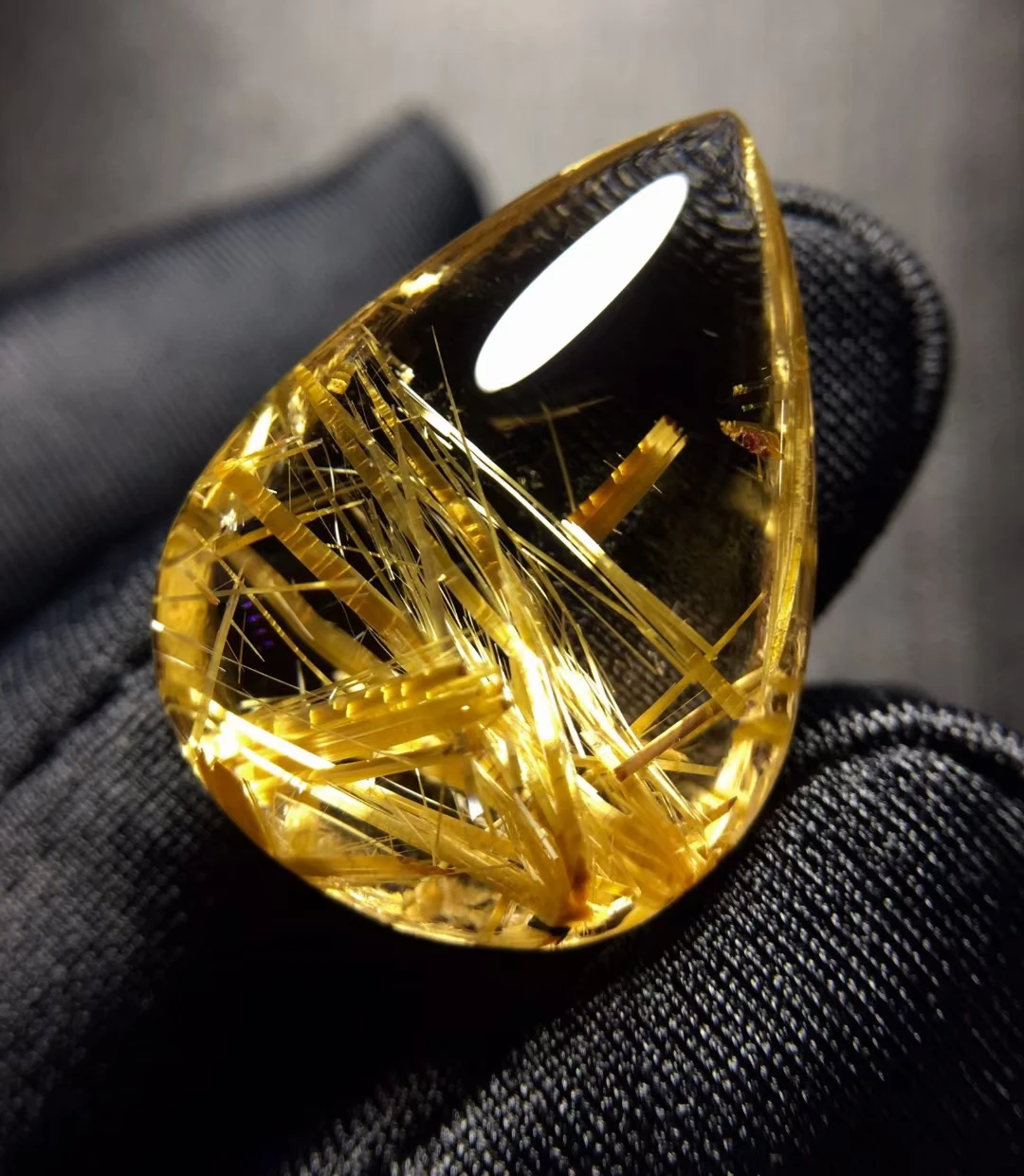 

Natural Gold Rutilated Quartz Pendant Necklace Jewelry 24.8*18*9.8mm 18K Gold Yellow Rutilated Women Men AAAAAAA