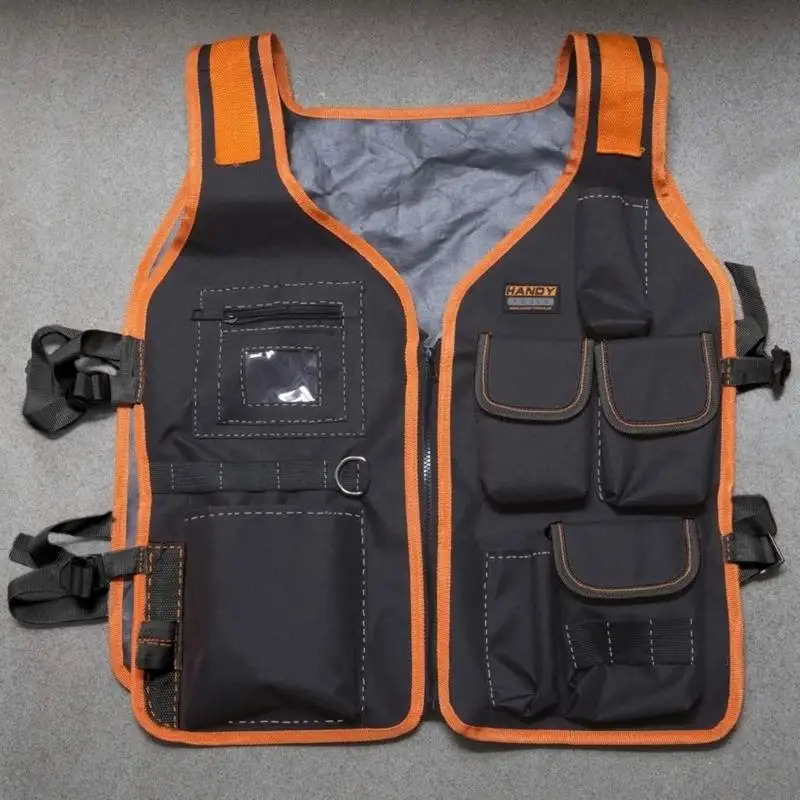 4XFD Sturdy and Practical Work Vest Tool Vest Multi Pockets Ergonomic Design
