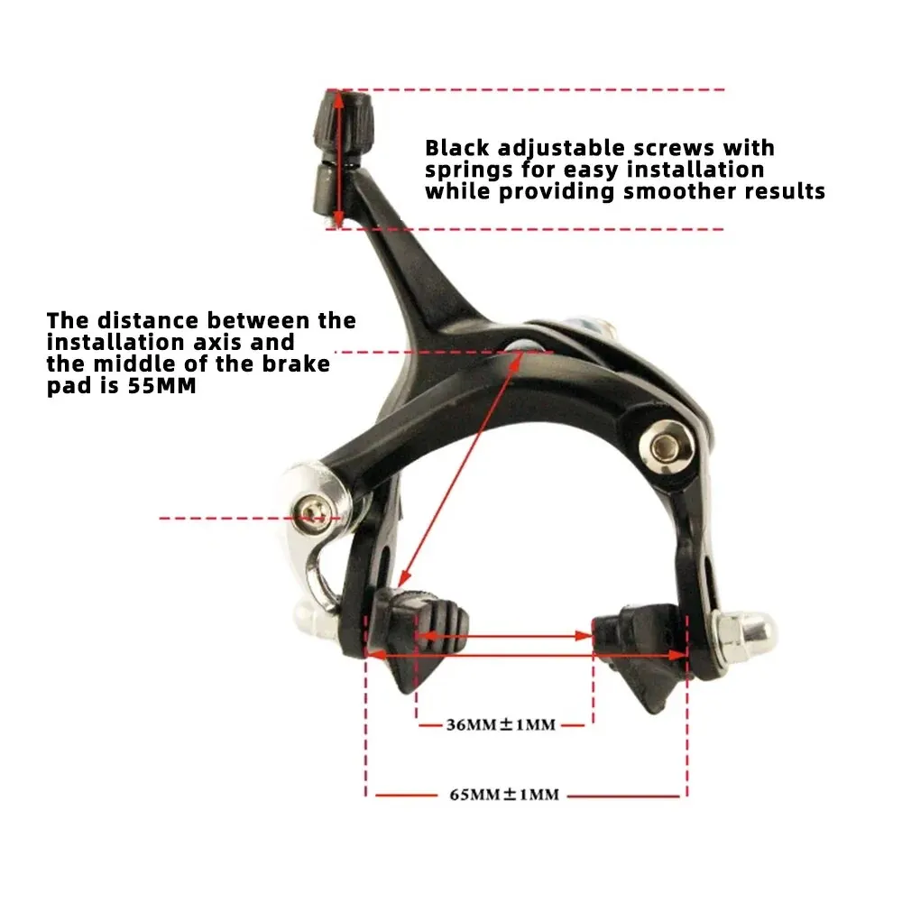 Outdoor Bicycle Side Pull Brake C Calipers Rim Long Arm Clamp Hanging For Urban Casual Road Bike Cycling