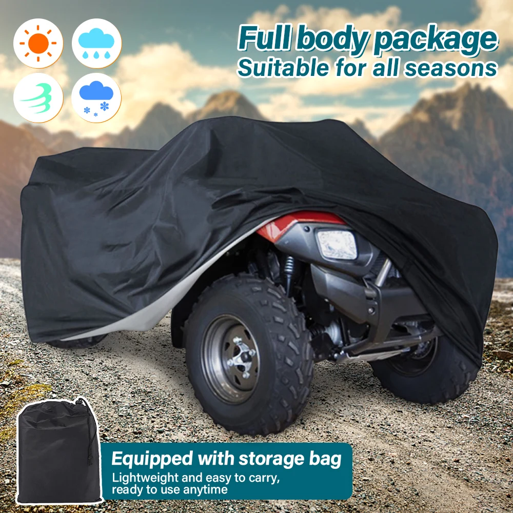 

Four Wheeled Motorcycle Cover Sunscreen Waterproof Dustproof ATV Universal 210D High-Quality Oxford Cloth Motorcycle Cover