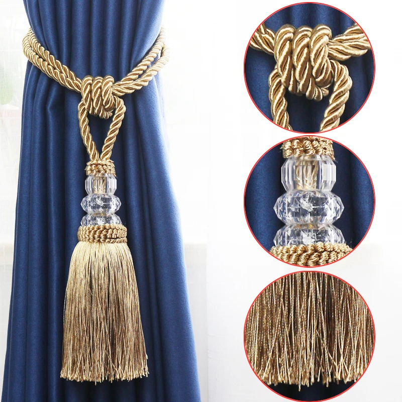 2PCS Tassels Curtains Tieback Plastic Ball Straps Accessory Holder Trim  Accessories Buckle Rope Home Decoration embellishments