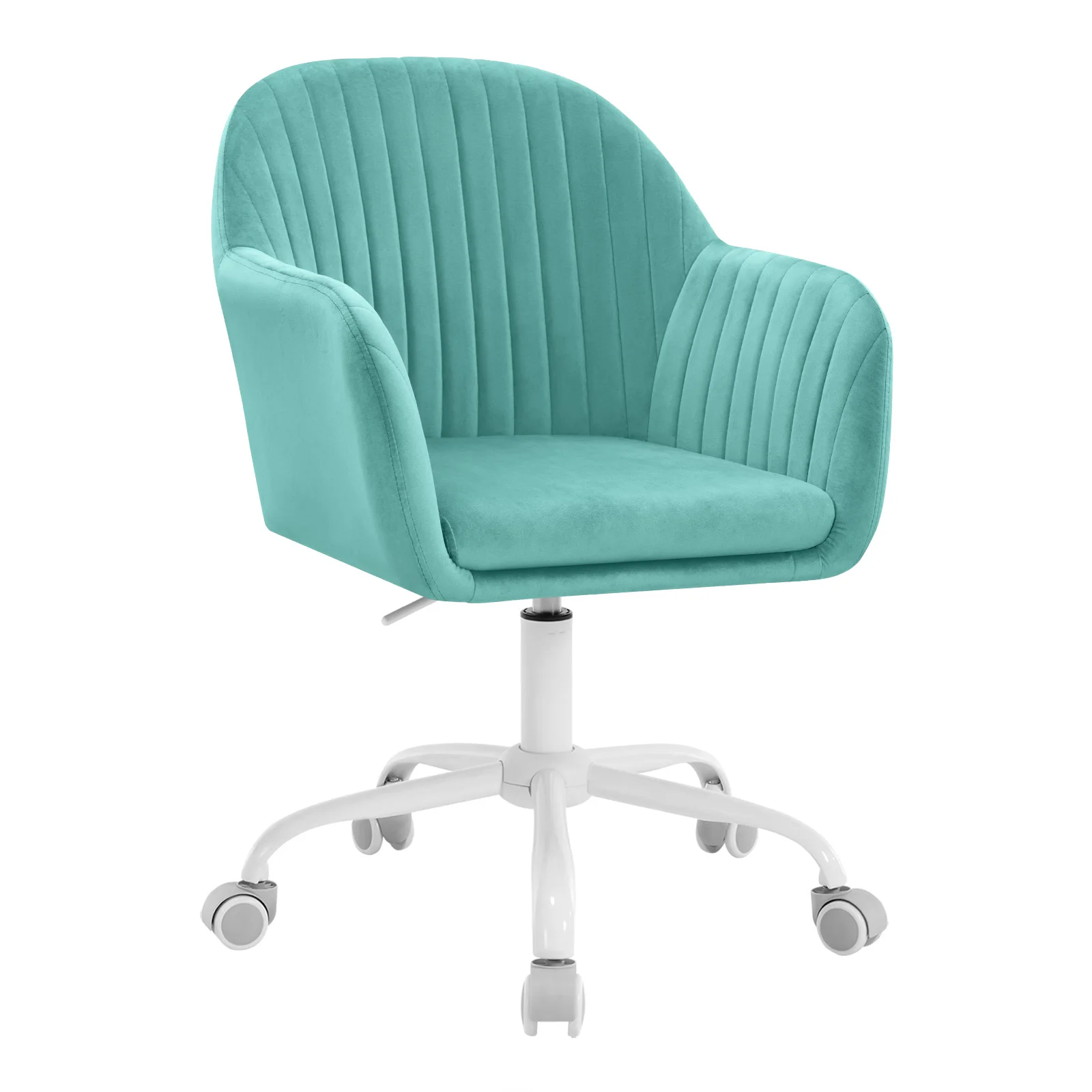 WOLTU Samt-Bürostuhl mit Armlehnen, Rollen, anhebbar, Gaming-Stühle mit hoher Rückenlehne, höhenverstellbar, ergonomischer Arbeits- und Make-up-Stuhl – Detail 36