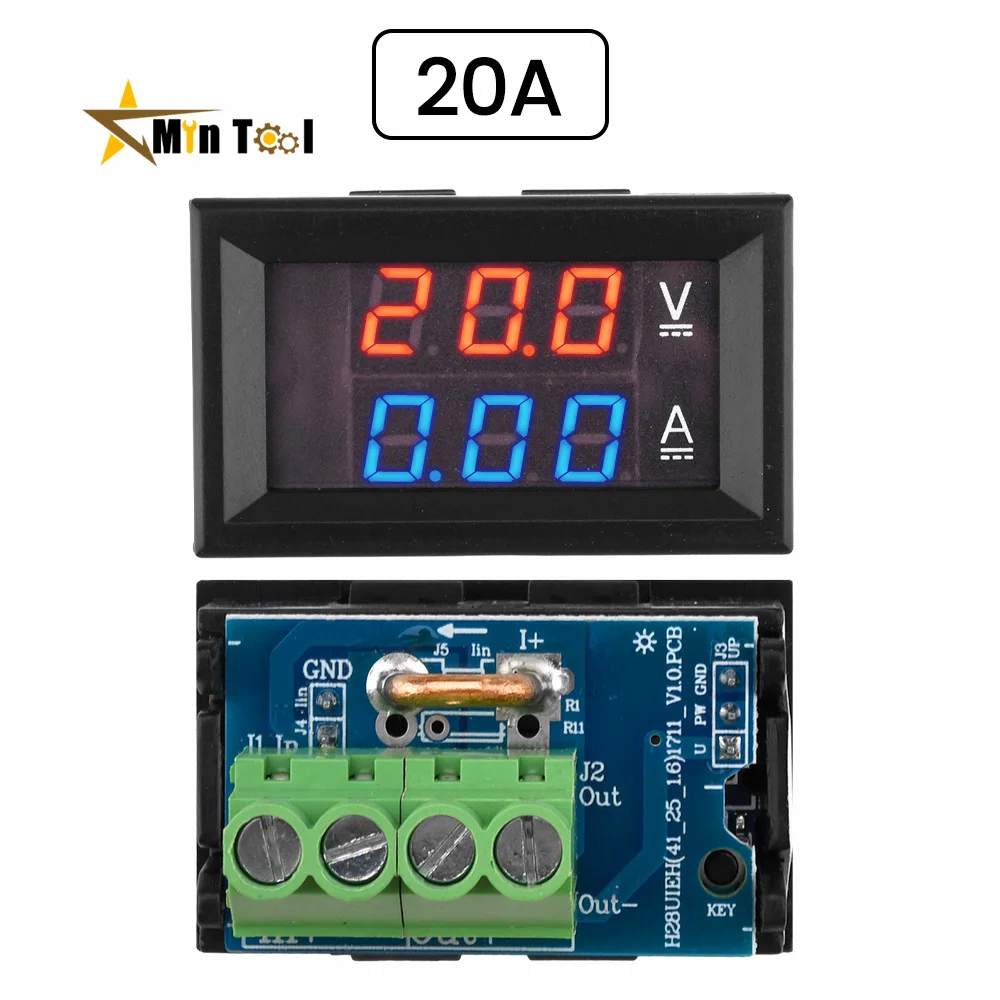 DC 7-100V Dual Voltmeter Ammeter LED Amp Voltmeter Digital Volt Meter Gauge Voltmeter For Electrician Tool