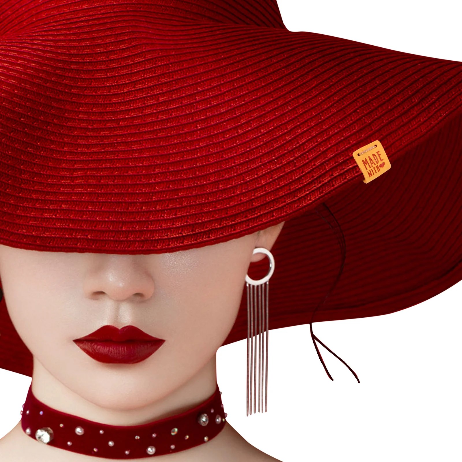 

50pcs Labels For Handmade Items Embossed Clothing Tags Sewing Craft Label Supplies Knitting Crochet Accessories