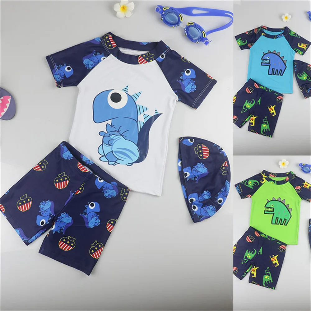 Children's swimsuit Boy Boy Little Big Child split Dinosaur Quick dry Sun protection baby Instagram bathing suit