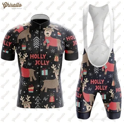 Cycling Jersey Set for Men, Road Bike Clothing, Cycling Shirt, Quick Dry Clothing, Bicycle Clothes, Christmas Team, New