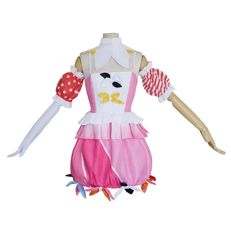 أزياء العجائب × شوتايم أوتوري إيمو التأثيرية مشروع سيكاي الملونة المرحلة الفذ ميكو فستان حلو لطيف المرأة شعر مستعار أغطية الرأس