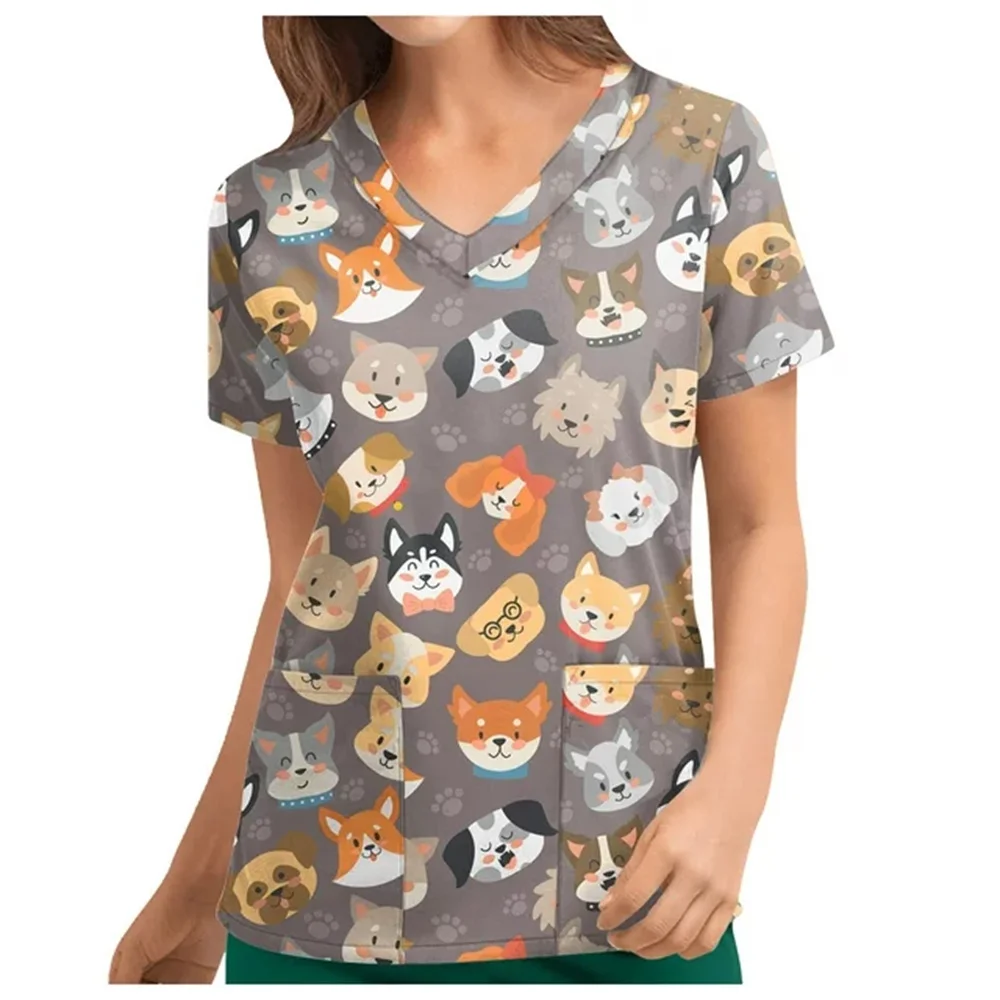 プラスサイズ Vネック レディース カジュアル ルーズフィット 新しいスタイル 花柄 半袖 Tシャツ |   オーバーサイズ ホリデー ウィークエンド トップ