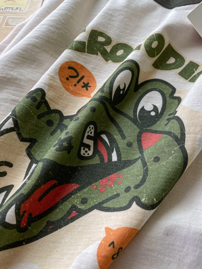 Xie Xianshen American Retro Cartoon Casual Cotton T-Shirt Unisex Short Sleeve Pure Cotton Old Rough Cloth Youth Fashion