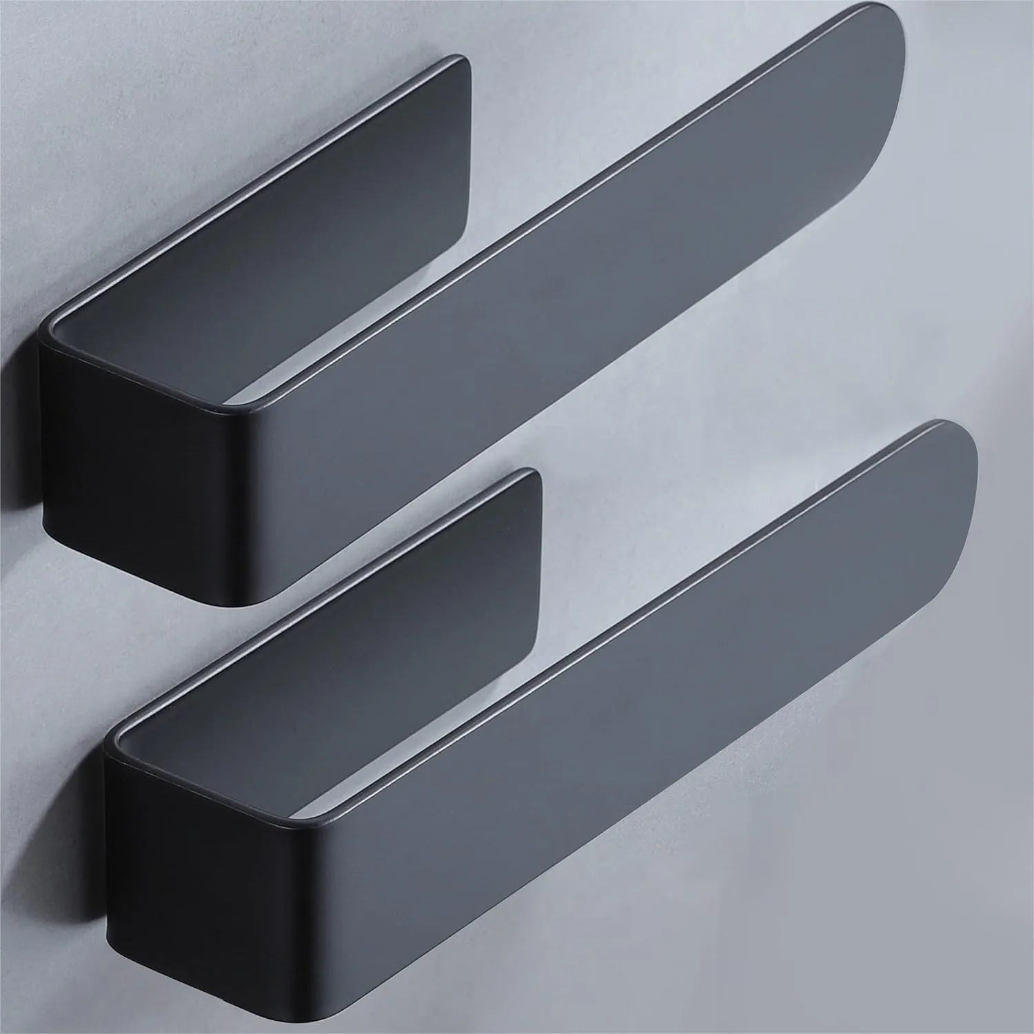 

Self Adhesive Towel Holder Black Stainless Steel Towel Rack for Bathroom Kitchen, 2 Packs Easy Installation