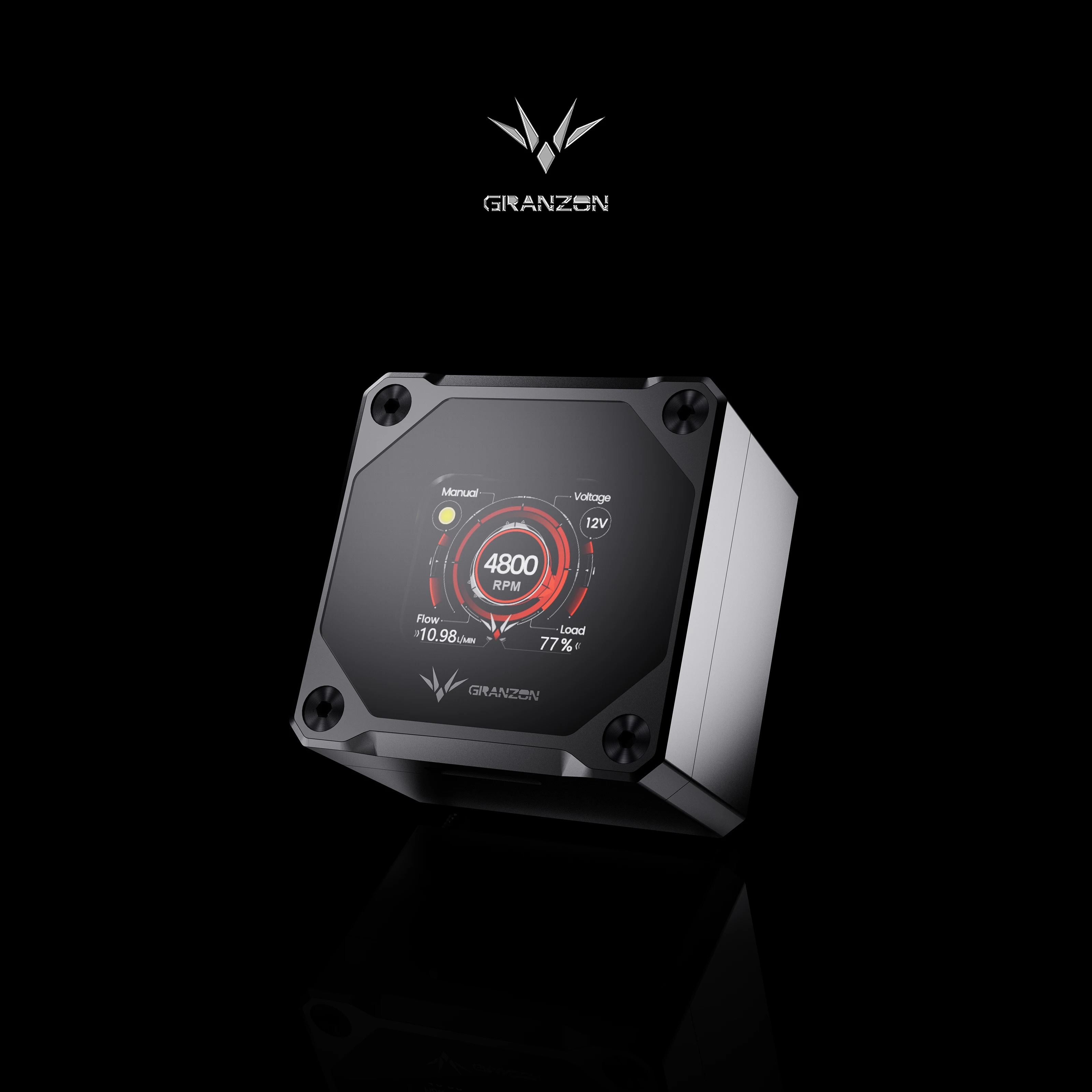 Granzon PWM DDC Water Pump Maximum Flow Lift 6 Meters 700L/H Wireless Speed Control 4800RPM Digital Display Cooling Radiator GFM