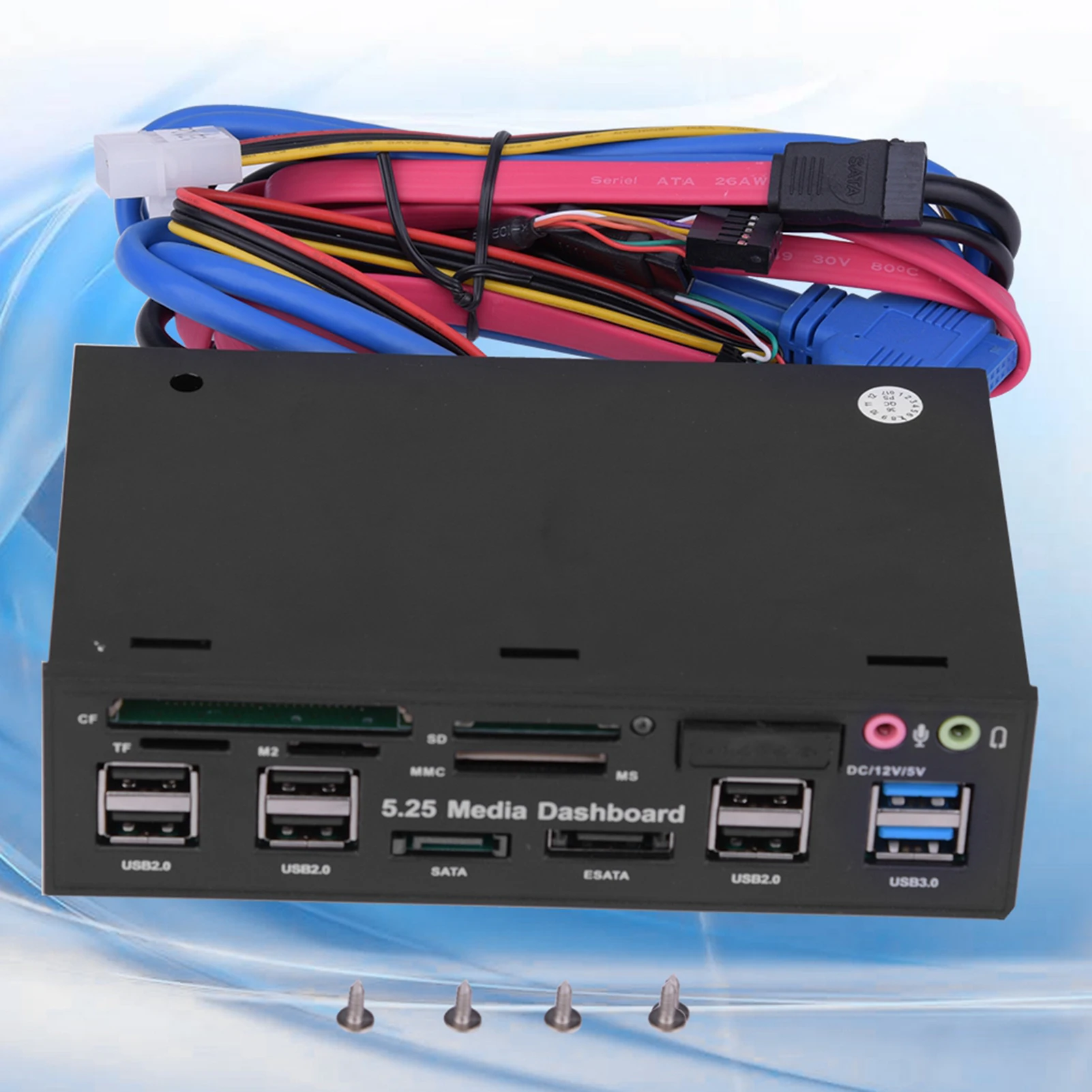 5.25inch Media Dashboard Front Panel USB3.0/2.0 HUB ESATA SATA Audio Multi Card Reader 5.25 inch Media Dashboard Media Dashboard