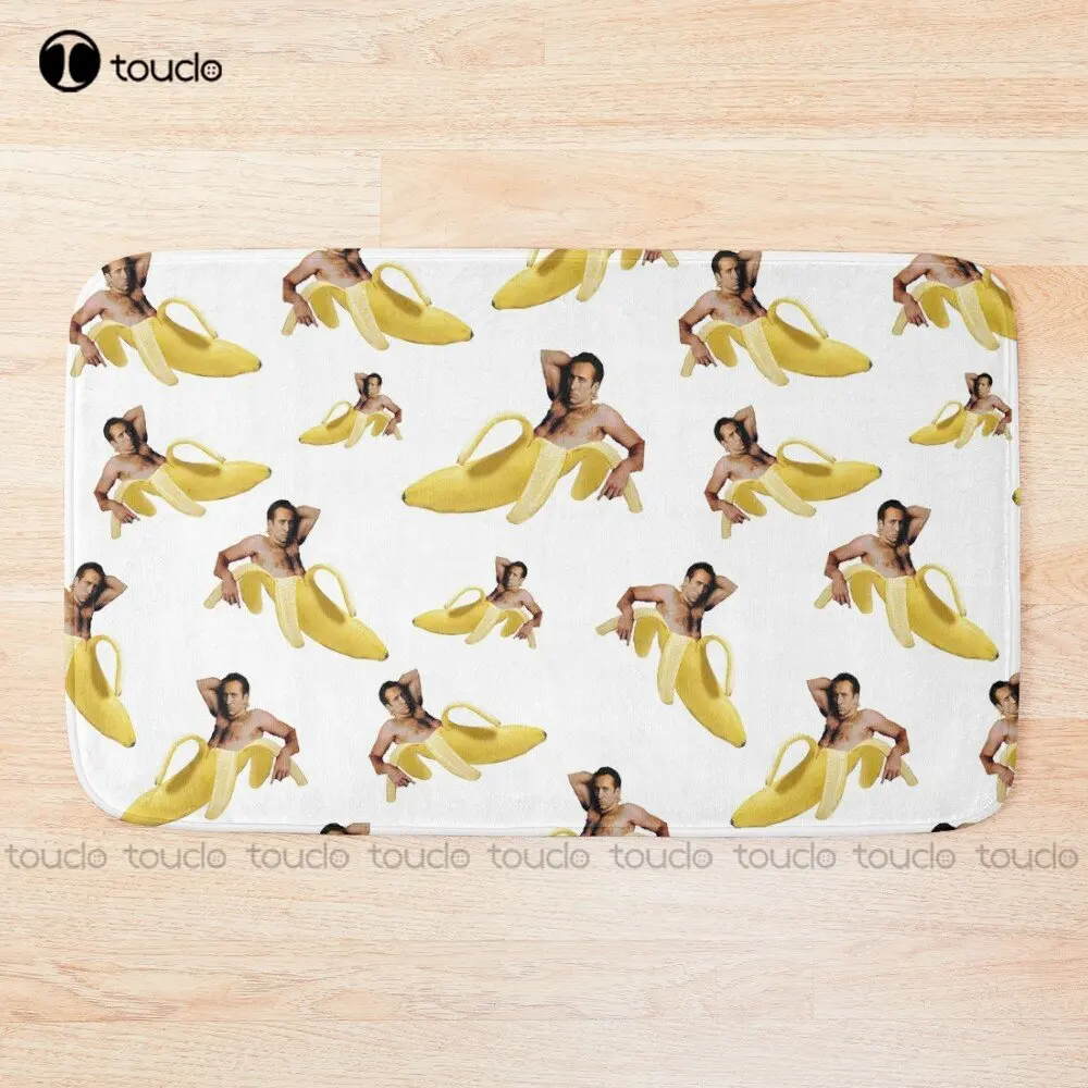 Nicolas Cage Banana Pattern Bath Mat Cheap Bath Carpet Cat Bathroom Rugs Mat