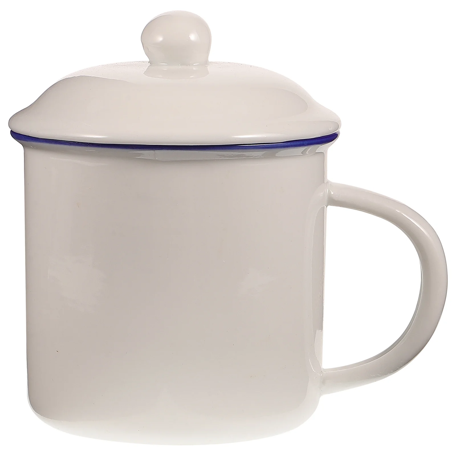 Ретро белая эмалированная кружка для кофе и чая, креативный подарок