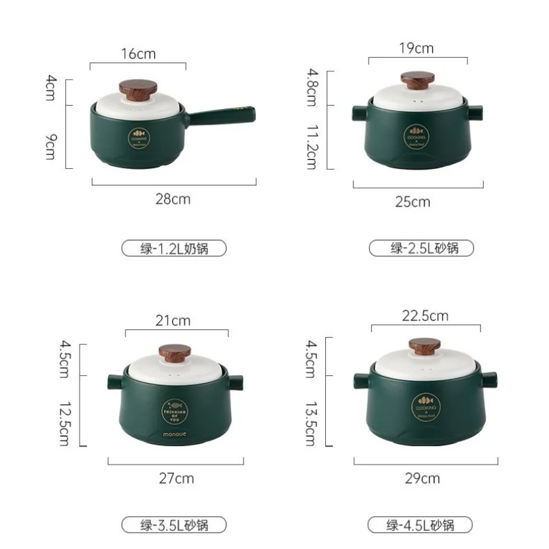 セラミックストックポットノルディックブルースープポット粘土キャセロール調理器具ガス鍋キッチンポットstewpanホーム調理器具