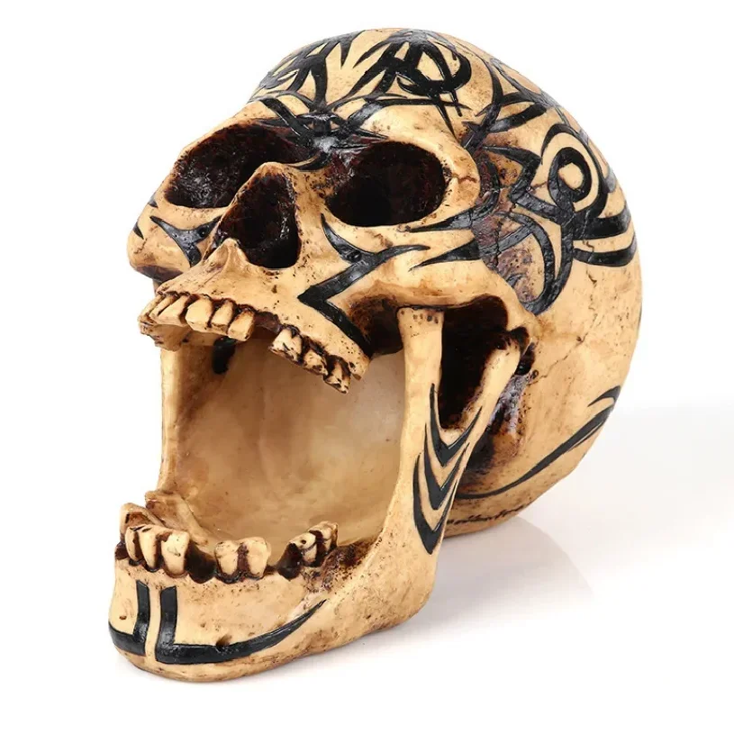 Resin Bar Decoration Human Model Halloween Gift Ghost Skull Head