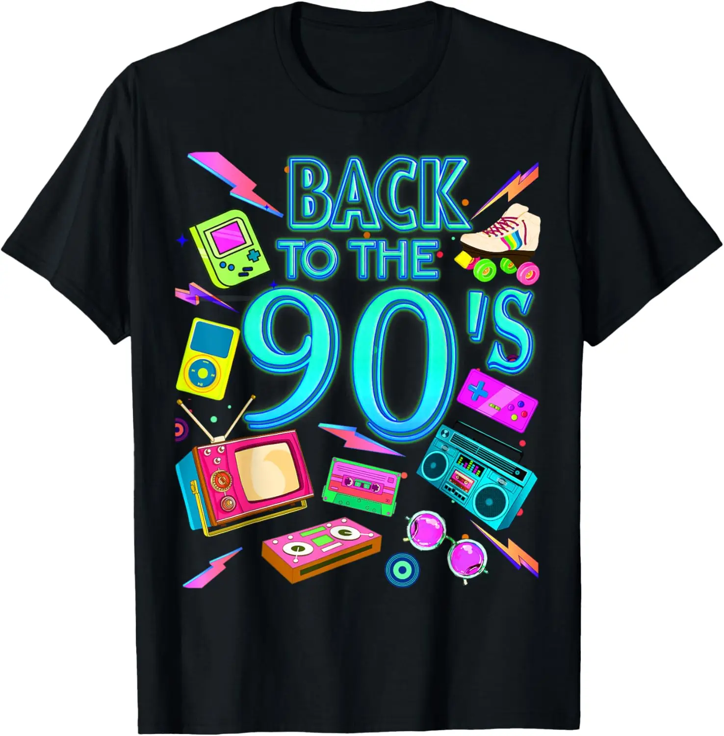 Men's Women's Kids Vintage Retro Back To 90's Graphic Design T-Shirt