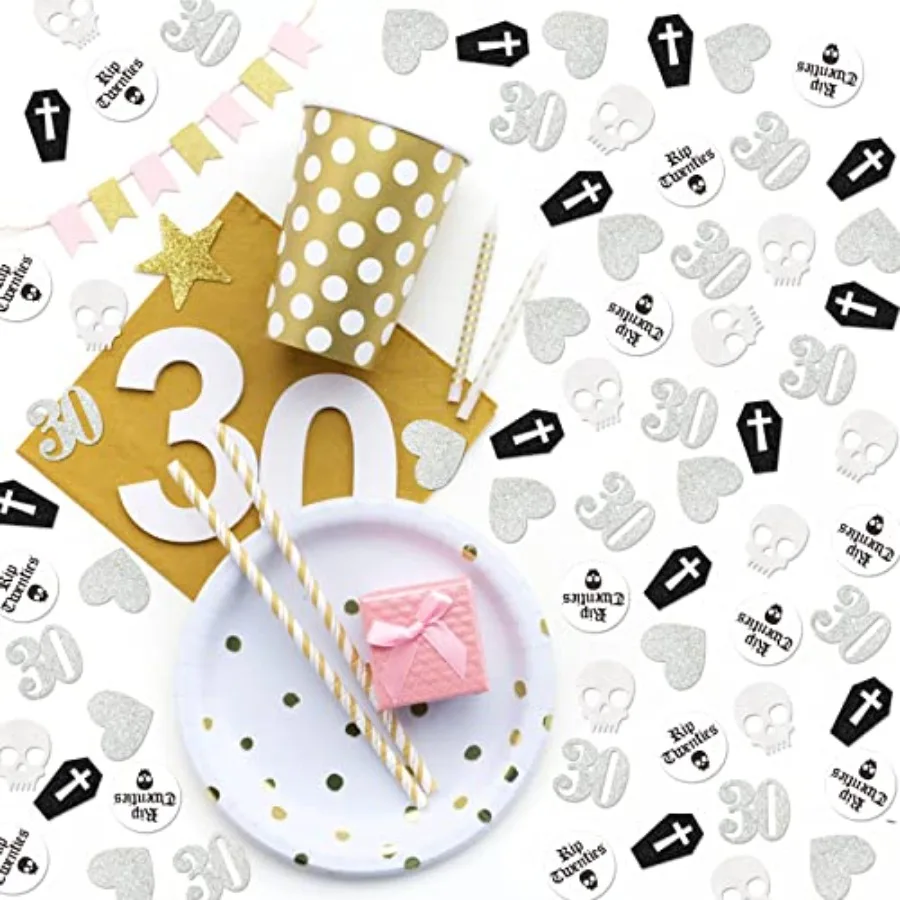 200 قطعة من الموت إلى 20 ثانية من القصور الموت لزخارف 20 ثانية لجنازة شبابي 30th لحفلة عيد الميلاد