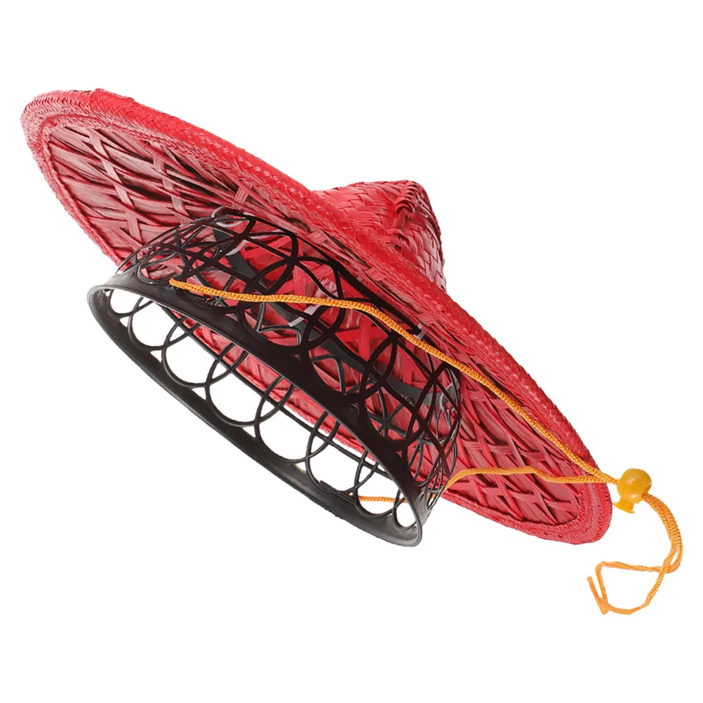 

Dance Hat Asian Conical Hats Beach Anti-UV Chinese Fishing Bamboo Weaving Cone