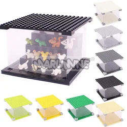 Marumine Figure Display Showcase Anime Build Blocks City Car Model Exhibitors Collections Transparent Show Box 16x16 Baseplate