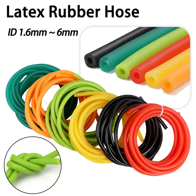 3/5M Latex Rubber Hoses ID 1.6/1.7/1.8/2/3/4/5/6mm Good Quality Slingshot Catapult Speargun Tension Belt Elastic Rubber Band