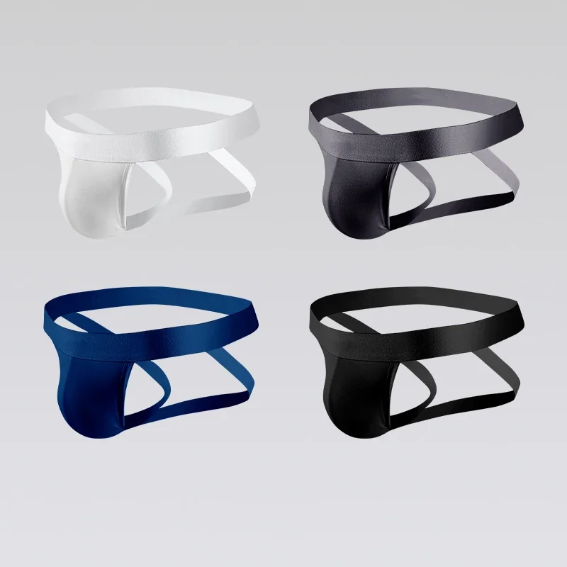 

5 шт., мужские однотонные трусы с низкой талией, эластичные, облегающие, в форме буквы U, дышащие, шорты-стринги