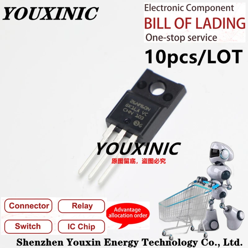 YOUXINIC  2021+  100% New Imported Original  STF26NM60N 26NM60N TO220F N Channel Field Effect 600V 20A