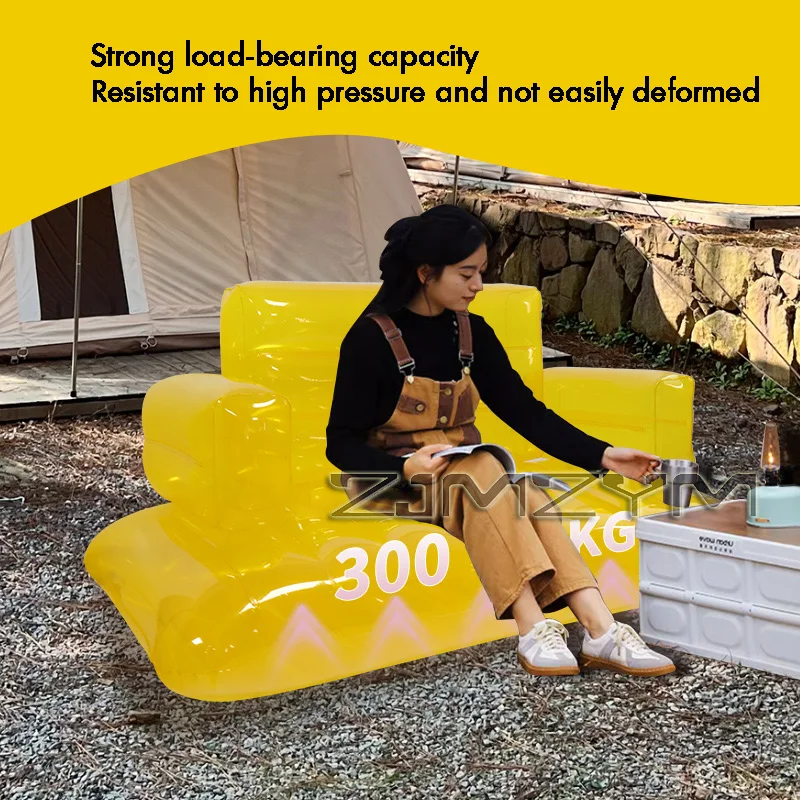 Living Room Furniture Transparent PVC Inflatable Sofa Bean Bag Lazy Couch Clear Chair Lounger For Couples Holds,Inflatable Chair
