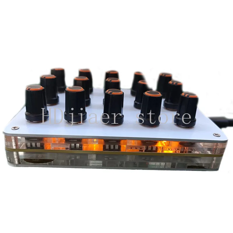 

15-Knob MIDI Controller - Custom CC Information & Volume Control, USB-C Interface, Compatible with Music Hosting Software
