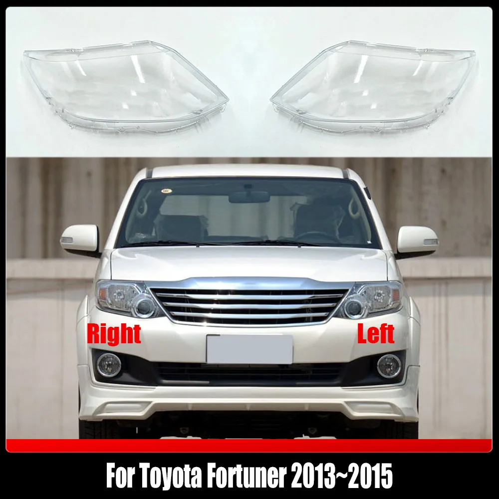 

Headlight Cover Lamp Shade Transparent Lampshade Headlamp Shell Lens Plexiglass For Toyota Fortuner 2013~2015