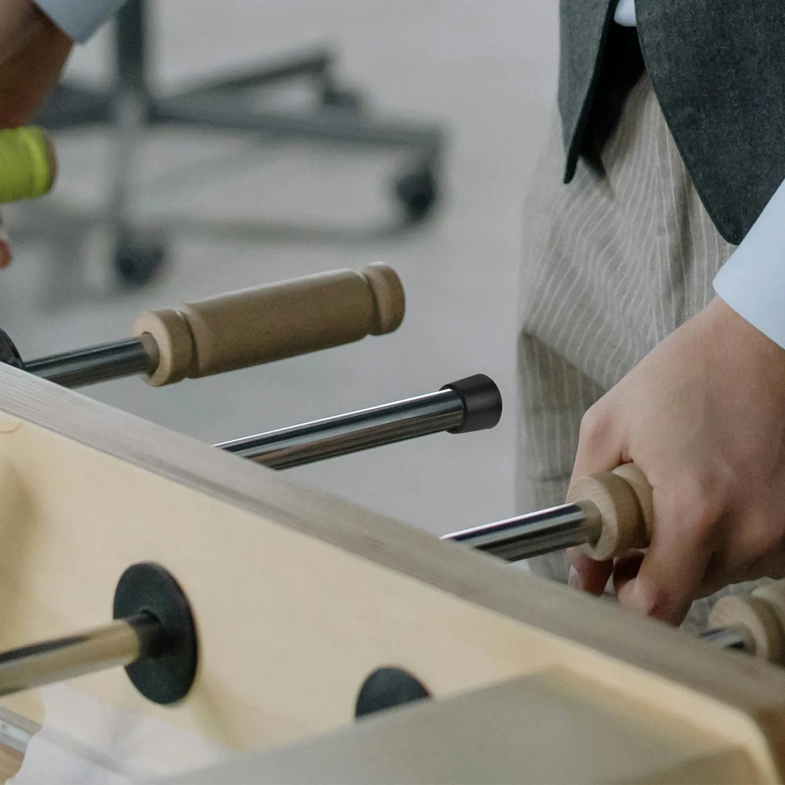 

10pcs Foosball End Caps 16Mm Plastic Pole Safety Caps For Foosball Table Rod Replacement Universal Fit Durable Lightweight