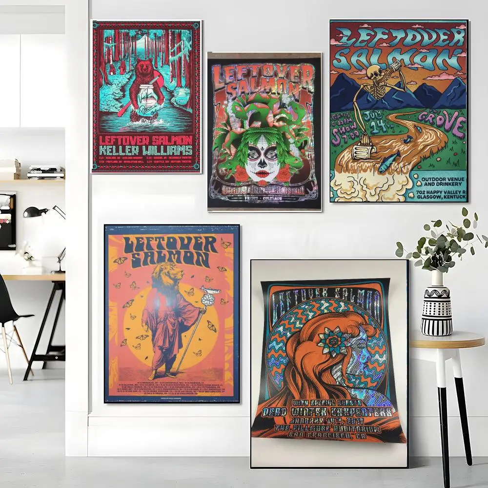 band L-Leftover Salmon-N Painting Calligraphy Boho Botanical Decor for Living Room Elegant Home Style