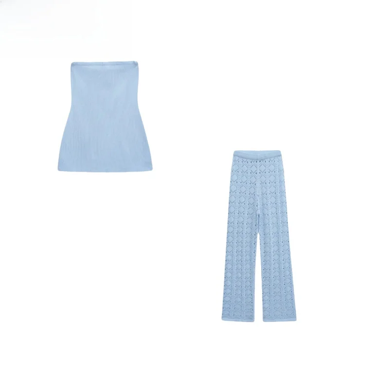 

ZBZR, новинка весны, женский комплект из трикотажных длинных брюк Faion Svel, комплект Ele Sle, круглый комплект на голове