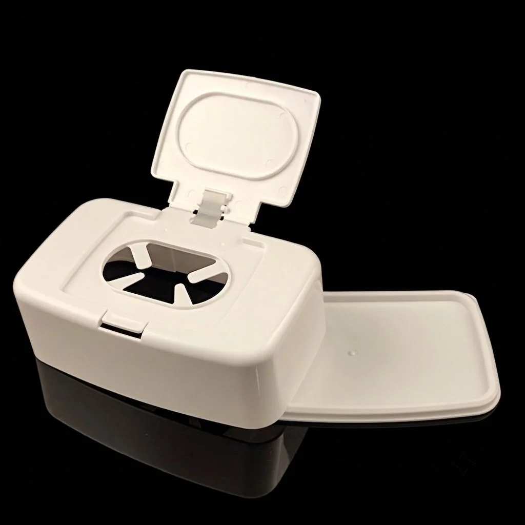 1 Stück Knopf-Typ Feuchttuchbox, Auto-Taschentuchbox, Tragbare Aufbewahrungsbox für Einweghandschuhe und Feuchttücher, usw. – Detail 2
