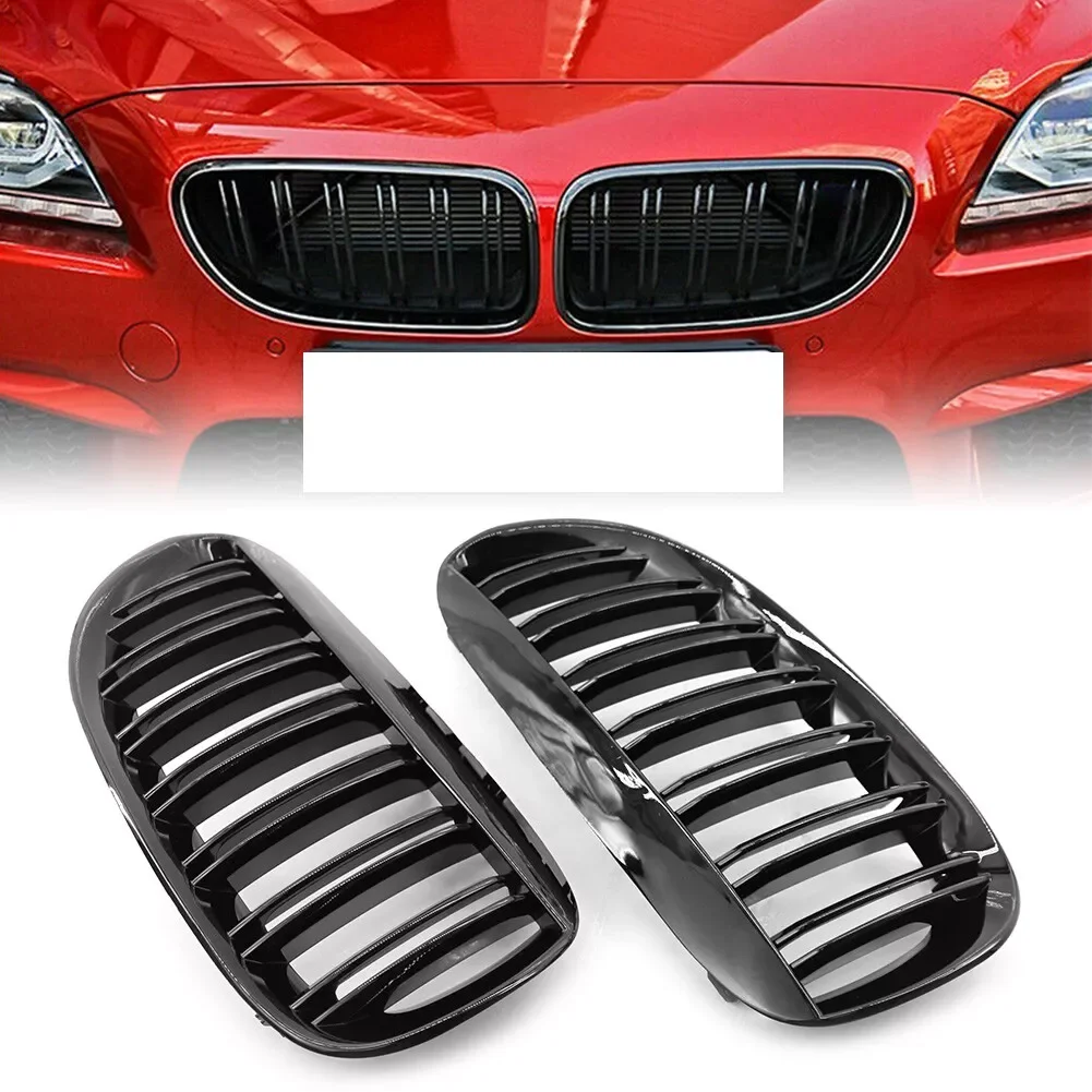 Car Hood Kidney Grilles Replacement Grill For BMW E63 E64 650i M6 2004-2010 2006 Front Kidney Bumper Grille