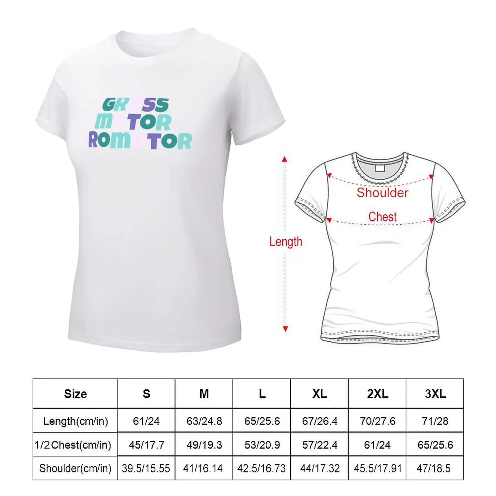 Gross Motor Promotor T-shirt anime clothes hippie clothes summer tops korean Women's clothes