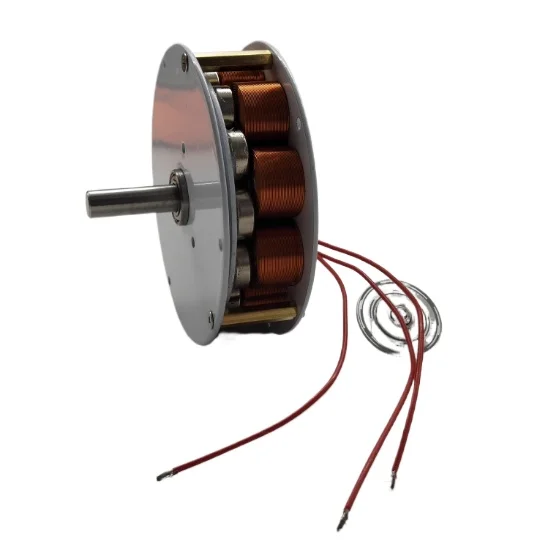 50W miniature disc iron core generator, strong magnetic low speed, multi-pole three-phase AC