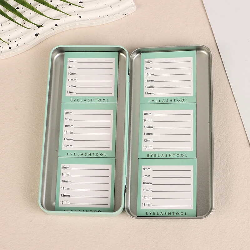 Empty Magnetic Fake Eyelash Storage Box With 6 Diskettes False Eyelash Holder Case Container Travel Pallet Lash Holder