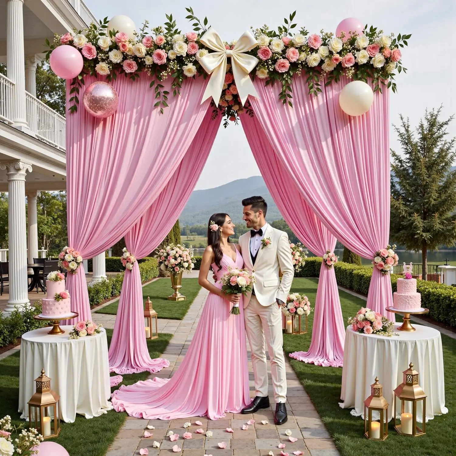 Knitterfreier Hintergrundvorhang für Partys, Weicher Spandex-Fotohintergrund für Hochzeit, Geburtstag, Fotografie, Babyparty-Dekoration – Detail 8