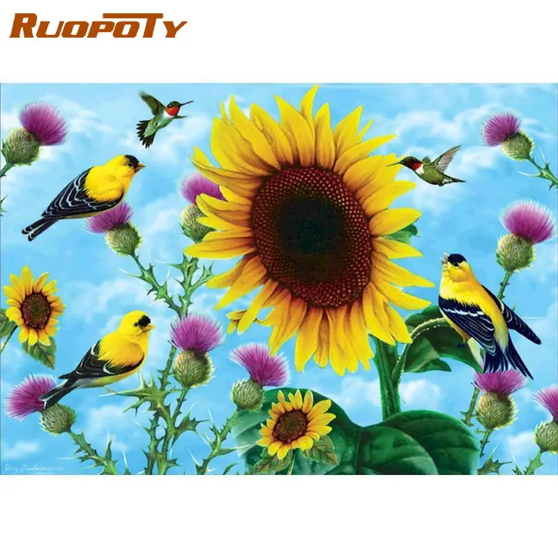 

RUOPOTY 5d Diamond Painting Kits For Adults Diy Crafts Artwork Flower Full Round Modern Home Wall Art Decor Diamond Art Kits