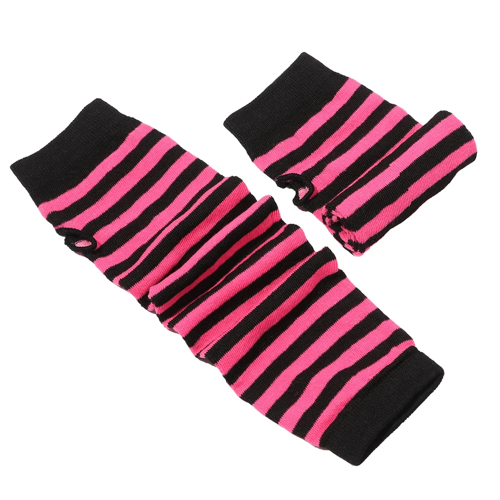 Women Girls Knitted Cotton Handschoenen Elbow Mittens Fingerless Long Gloves Wristband Arm Warmer
